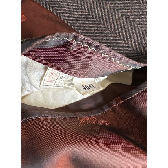 Farnsworth-Reed Cashmere Blazer Brown Herringbone Vintage Classic Size 44L - Picture 8 of 8